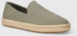 Espadrilky Toms Santiago zelená farba, 10020071