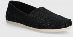 Espadrilky Toms Alpargata čierna farba, 10020665