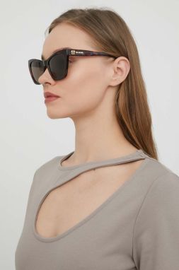 Slnečné okuliare Love Moschino dámske, hnedá farba, MOL070/S