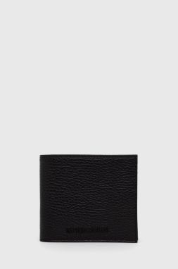 Kožená peňaženka Emporio Armani pánska, čierna farba, Y4R167 Y068E
