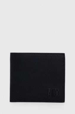 Kožená peňaženka Armani Exchange pánsky, čierna farba, 958098 3F892