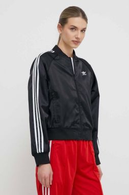 Mikina adidas Originals SST Loose dámska, čierna farba, s nášivkou,  IU2533