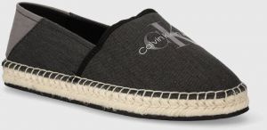 Espadrilky Calvin Klein Jeans ESPADRILLE ML BTW čierna farba, YW0YW01376