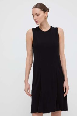 Šaty Armani Exchange čierna farba, mini, áčkový strih, 3DYABK YJEAZ