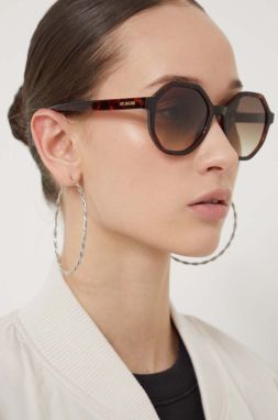 Slnečné okuliare Love Moschino dámske, hnedá farba, MOL076/S
