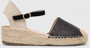 Espadrilky Answear Lab čierna farba, na platforme