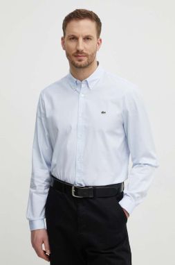 Bavlnená košeľa Lacoste pánska, regular, s golierom button-down