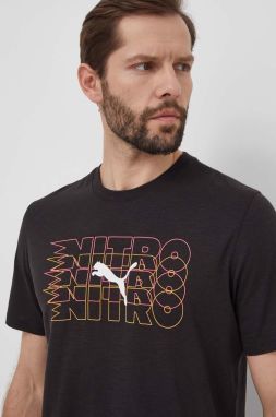 Bežecké tričko Puma Graphic Nitro čierna farba,s potlačou,525107
