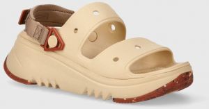 Šľapky Crocs Classic Hiker Xscape dámske, béžová farba, na platforme, 208181.2DS