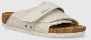 Semišové šľapky Birkenstock Kyoto dámske, béžová farba, 1024526