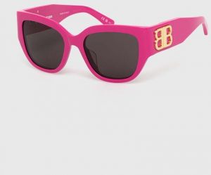 Slnečné okuliare Balenciaga dámske, ružová farba, BB0323SK