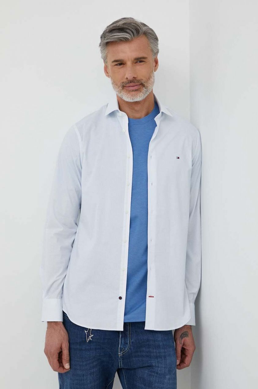 Košeľa Tommy Hilfiger pánska,slim,s klasickým golierom,MW0MW34629
