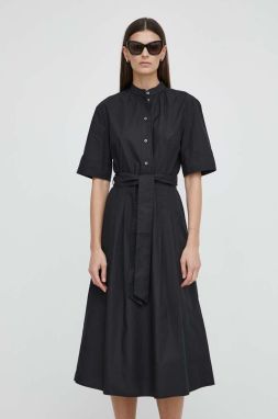 Šaty Marc O'Polo čierna farba, midi, áčkový strih, 403104121355,