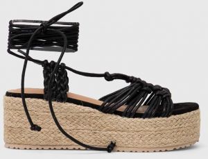 Espadrilky Answear Lab čierna farba, na platforme