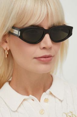 Slnečné okuliare Saint Laurent dámske, hnedá farba, SL 618