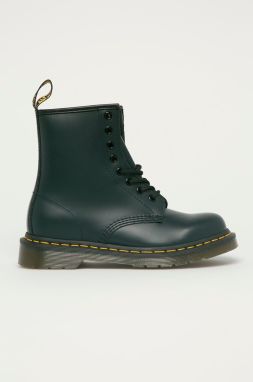 Kožené workery Dr. Martens 1460 tmavomodrá farba, na plochom podpätku, 11822411