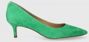 Semišové lodičky Lauren Ralph Lauren Adrienne zelená farba, 802756000000