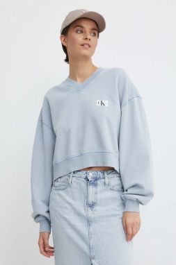 Bavlnená mikina Calvin Klein Jeans dámska, jednofarebná