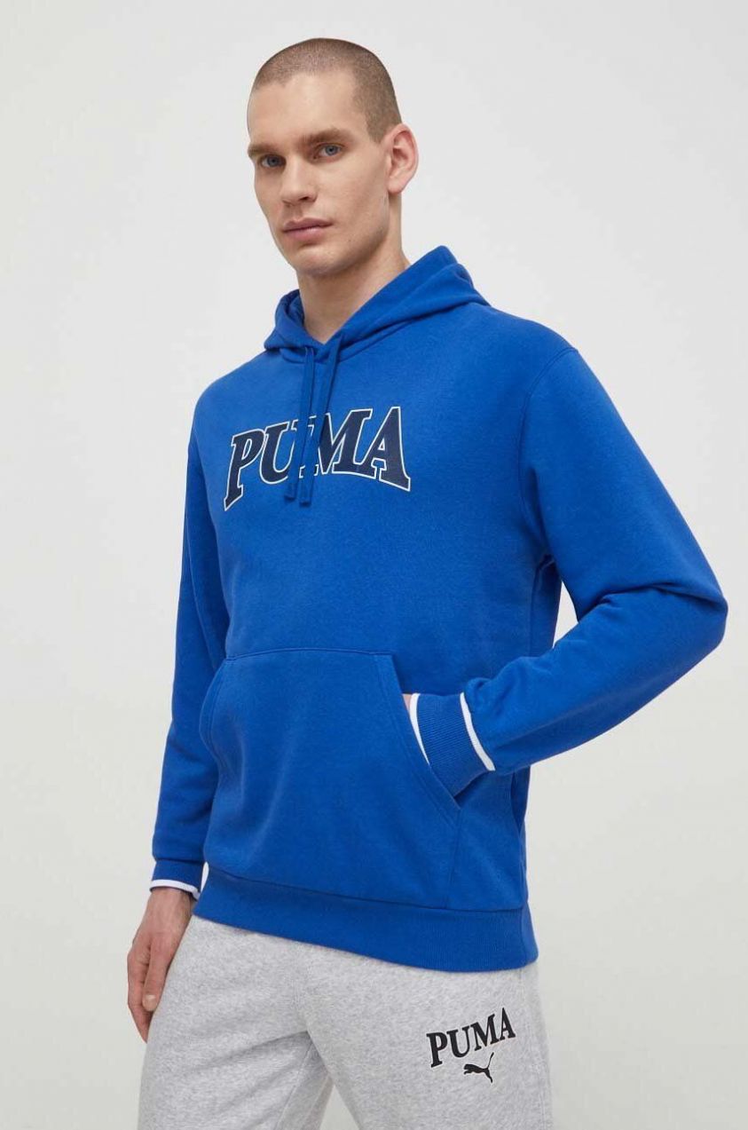 Mikina Puma SQUAD pánska, s kapucňou, s potlačou, 678969