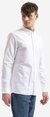 Bavlnená košeľa A.P.C. Chemise Greg COECK.H12499-WHITE, pánska, biela farba, regular, s klasickým golierom