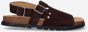 Semišové sandále A.P.C. Sandales Noe PXBAH.F51056-MARRON, dámske, hnedá farba