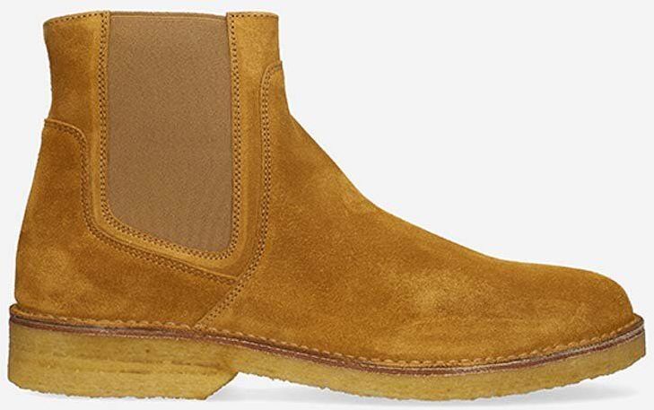 Semišové topánky chelsea A.P.C. Boots Theodore PXBSK-H54252 CARAMEL pánske, hnedá farba