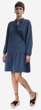 Šaty A.P.C. Robe Natalia COEYL-F05944 INDIGO WASHED tmavomodrá farba, mini, áčkový strih