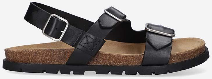 Kožené sandále A.P.C. Sandales Aly pánske, čierna farba PXAWV-H51075 BLACK