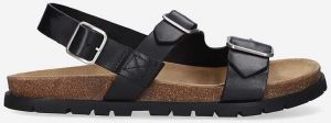 Kožené sandále A.P.C. Sandales Aly pánske, čierna farba PXAWV-H51075 BLACK