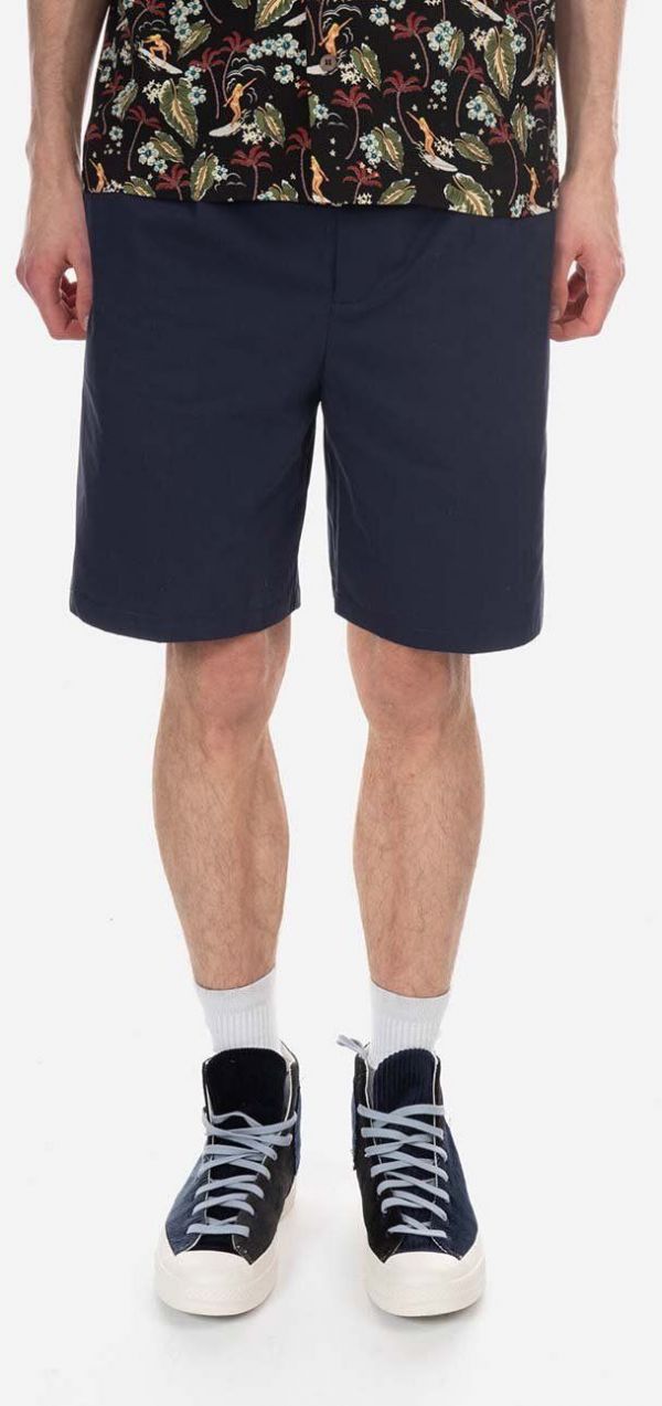Bavlnené šortky A.P.C. Short Terry tmavomodrá farba COGBM-H10129 MARINE