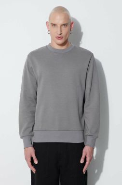 Bavlnená mikina A.P.C. Sweat Duck pánska, šedá farba, jednofarebná, COGAW-M27771 KHAKI