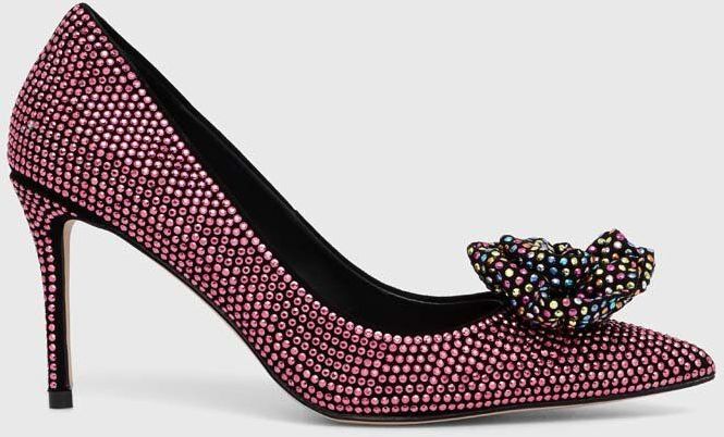 Semišové lodičky Kurt Geiger London ružová farba