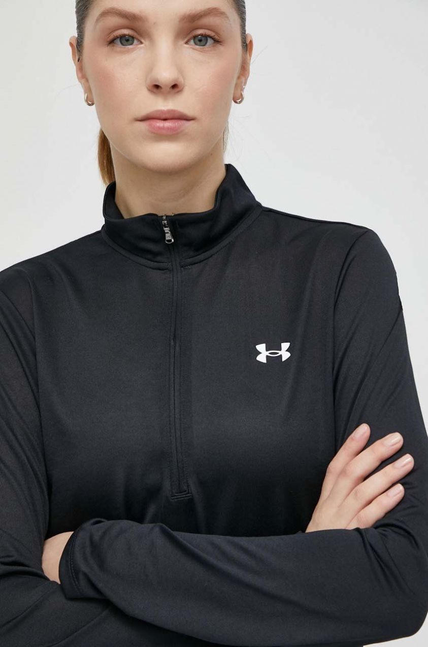 Tréningová mikina Under Armour Tech 1 čierna farba, jednofarebná