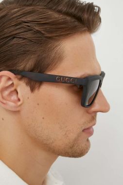 Slnečné okuliare Gucci pánske, hnedá farba