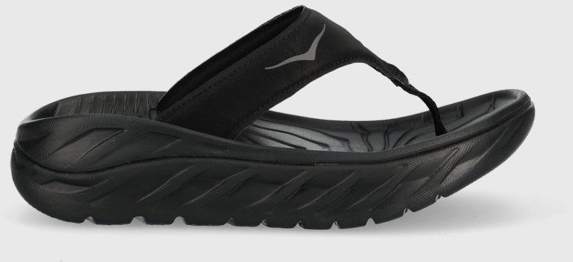 Žabky Hoka Ora Recovery Flip dámske, čierna farba, na platforme, 1117910