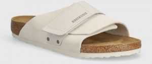 Semišové šľapky Birkenstock Kyoto pánske, biela farba, 1024535