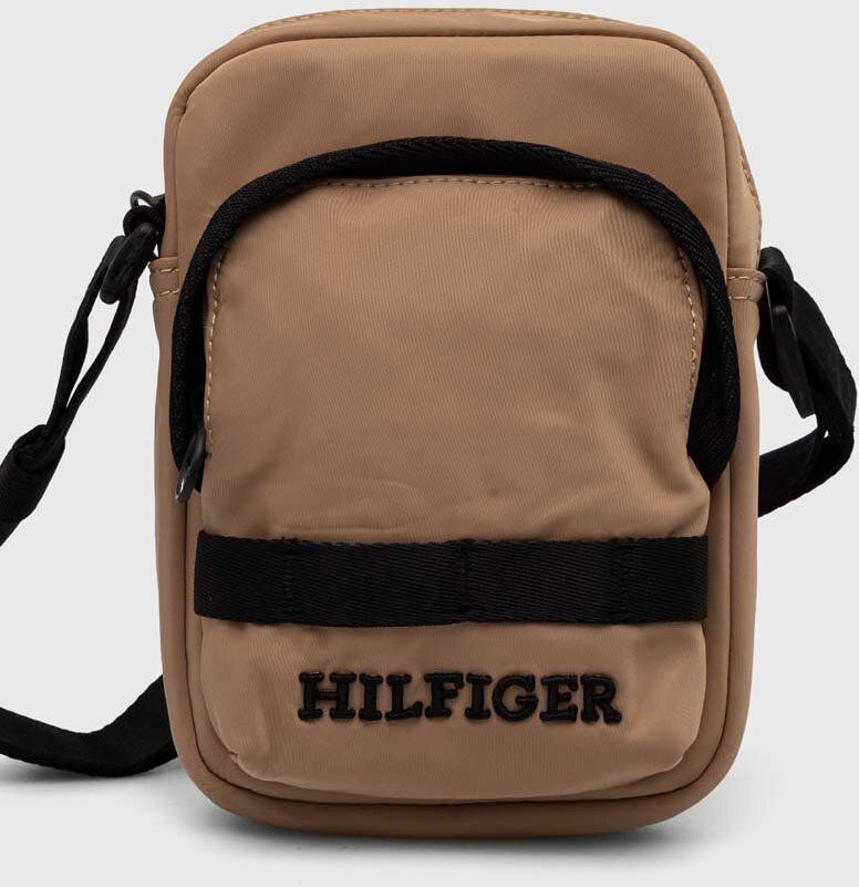 Malá taška Tommy Hilfiger béžová farba,AM0AM12204