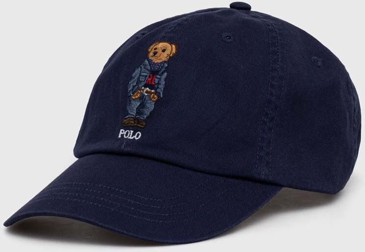 Bavlnená šiltovka Polo Ralph Lauren tmavomodrá farba,s nášivkou,211949925