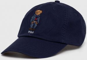 Bavlnená šiltovka Polo Ralph Lauren tmavomodrá farba,s nášivkou,211949925