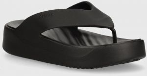 Žabky Crocs Gataway Platform Flip dámske, čierna farba, na platforme, 209410
