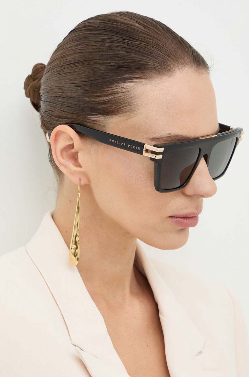 Slnečné okuliare Philipp Plein dámske, čierna farba, SPP108M_560700