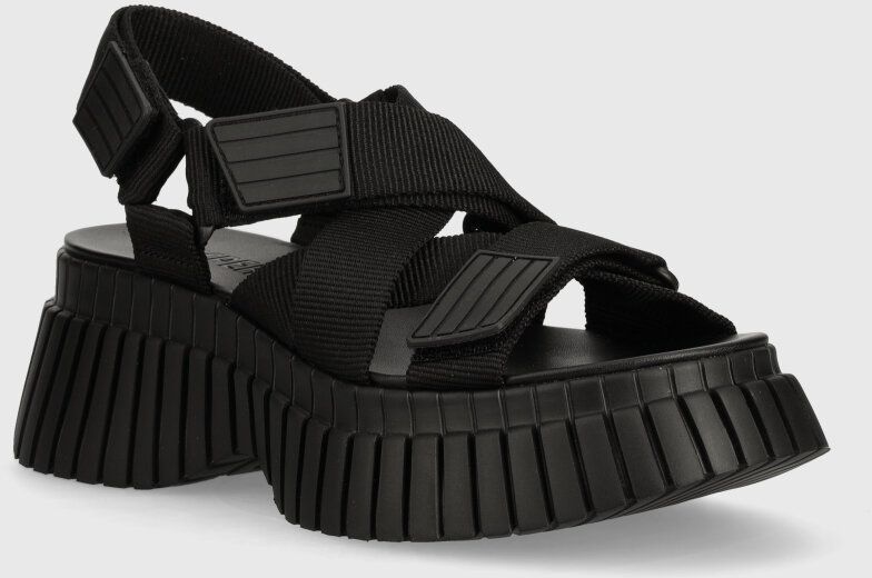 Sandále Camper BCN dámske, čierna farba, na platforme, K201604.001