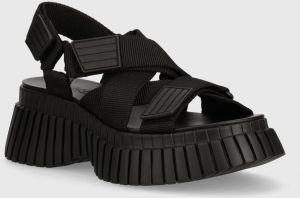 Sandále Camper BCN dámske, čierna farba, na platforme, K201604.001