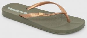 Žabky Ipanema ANAT BRASILI dámske, zelená farba, na plochom podpätku, 82932-AR850