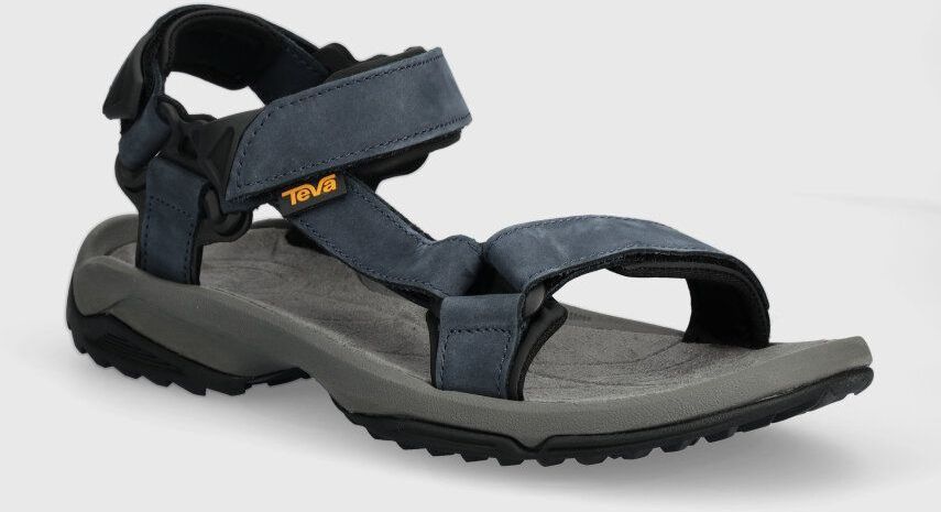 Semišové sandále Teva Terra Fi Lite Leather pánske, tmavomodrá farba, 1012072