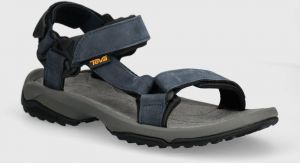 Semišové sandále Teva Terra Fi Lite Leather pánske, tmavomodrá farba, 1012072