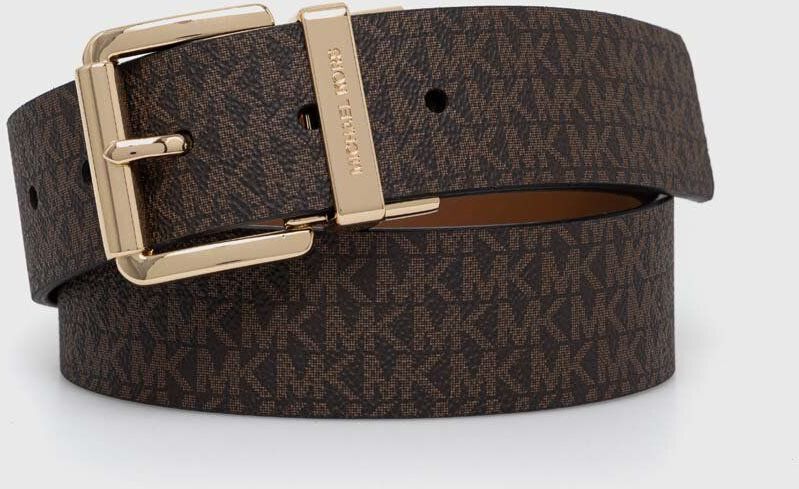 Obojstranný kožený opasok MICHAEL Michael Kors dámsky, hnedá farba