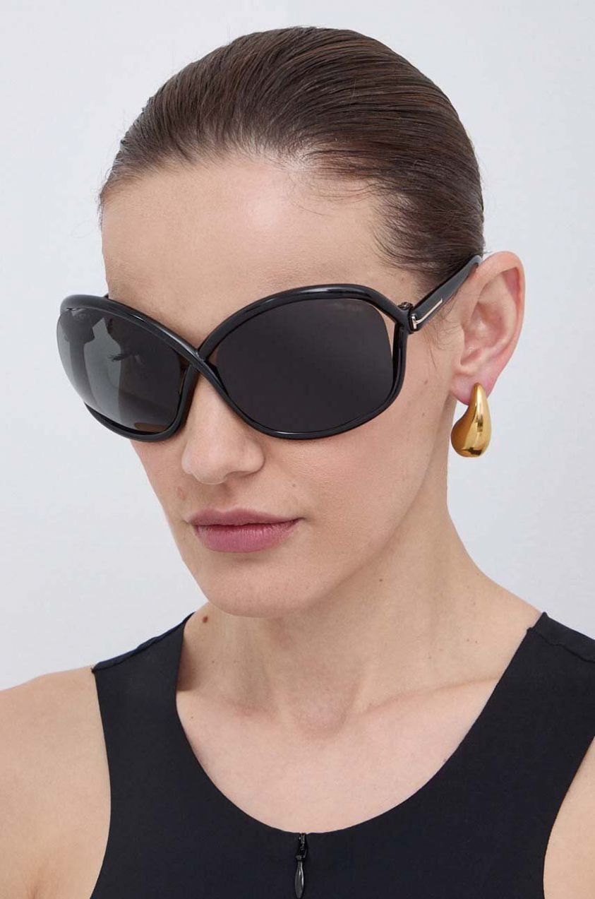 Slnečné okuliare Tom Ford dámske, čierna farba, FT1068_6801A