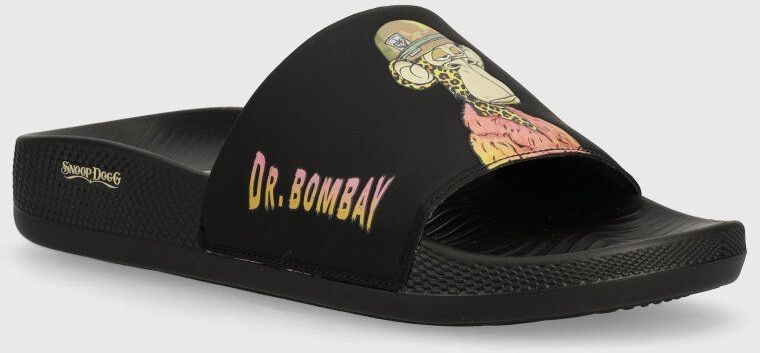 Šľapky Skechers SKECHERS X SNOOP DOGG pánske, čierna farba
