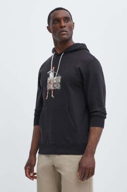 Bavlnená mikina Puma PUMA X ONE PIECE pánska,čierna farba,s kapucňou,s potlačou,624666